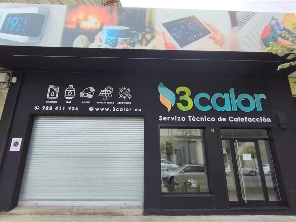 Oficina y local de 3Calor, servicio técnico de calefacción en Ourense